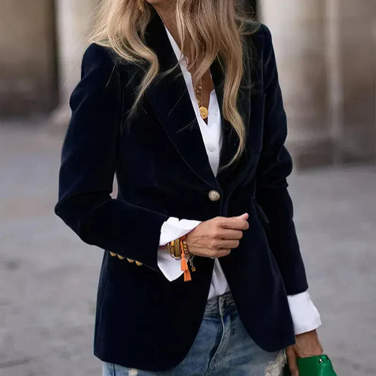 Talia | Elegant Velvet Blazer