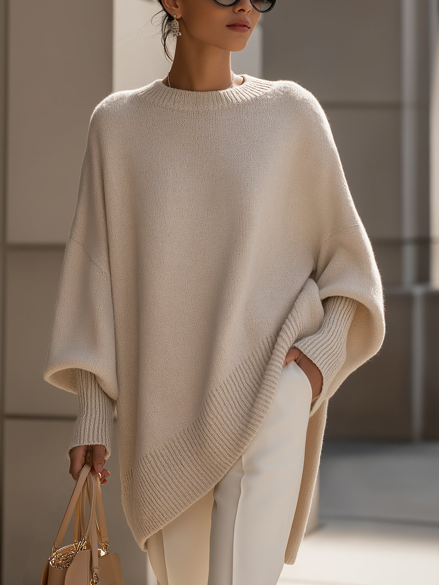 Sophisticated Wool Blend Sweater - Versatile & Comfortable
