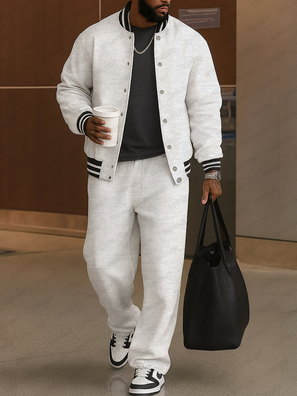 Classic Striped Jacket Pants Set