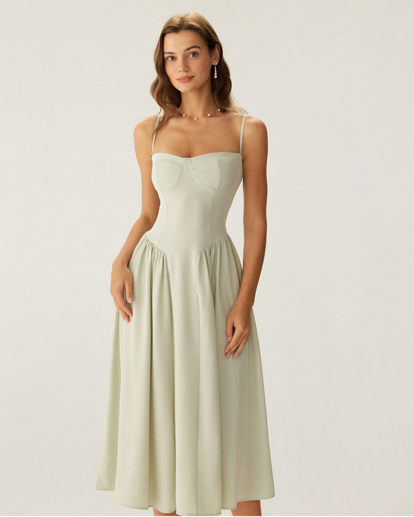 Chic Elegant Midi Slip Dress - Timeless Charm